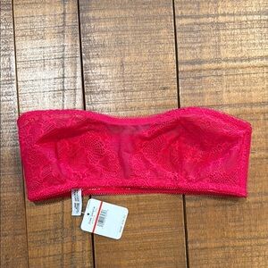 NWT Free People Lace Bandeau in Raspberry - XS